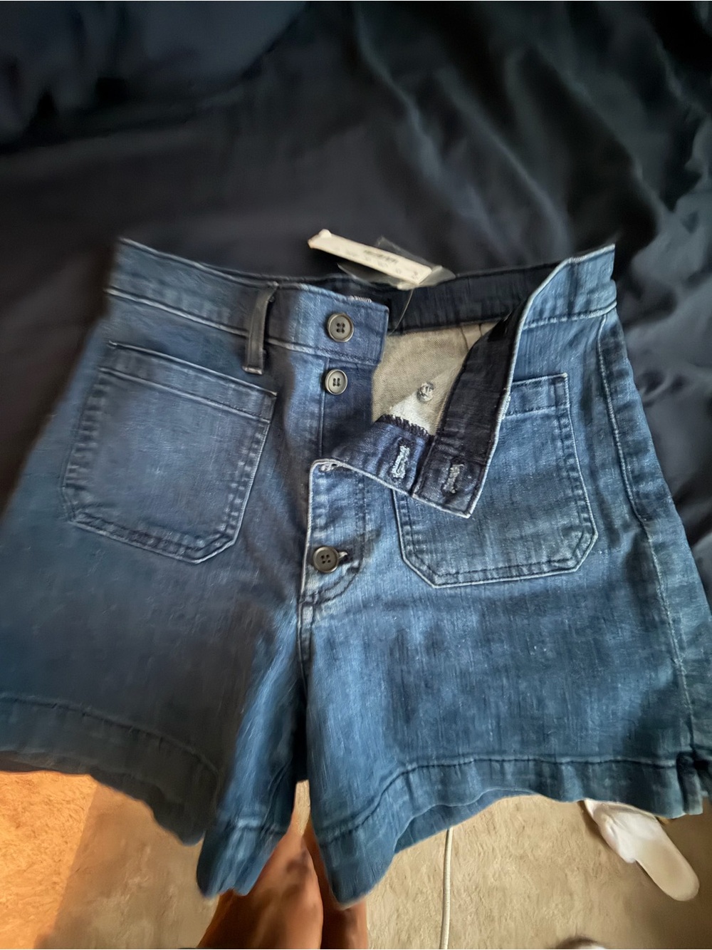 J. Crew Indigo Denim Button-Front Women's Shorts